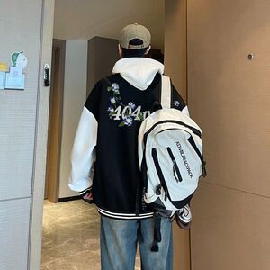 1506-1/JBQ81471/P69美式复古学院风休闲减龄棒球服外套图片