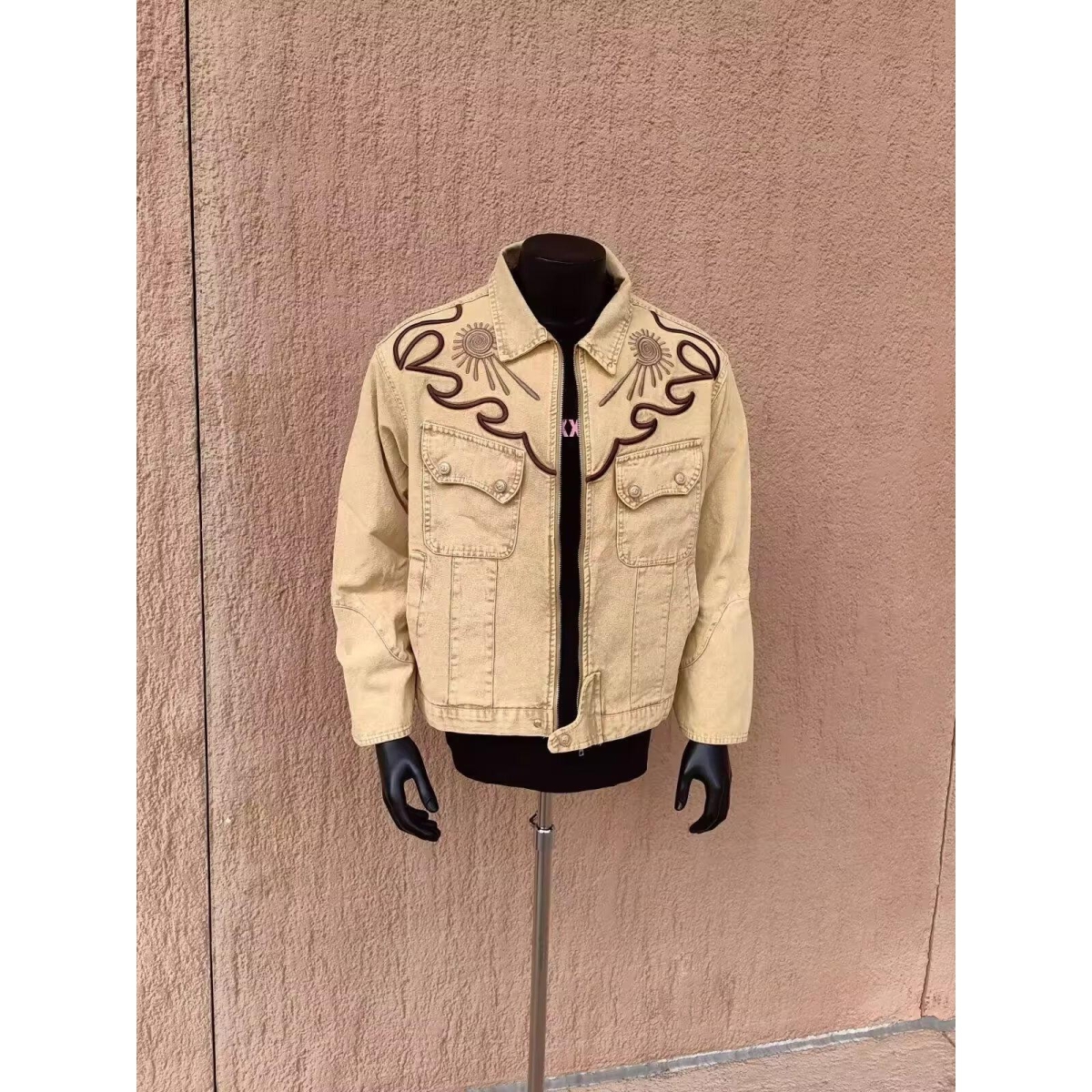 1506-1/J25731/P88秋季新款时尚宽松休闲通勤宽松女白色牛仔套装，男装休闲套装，星座1506-1