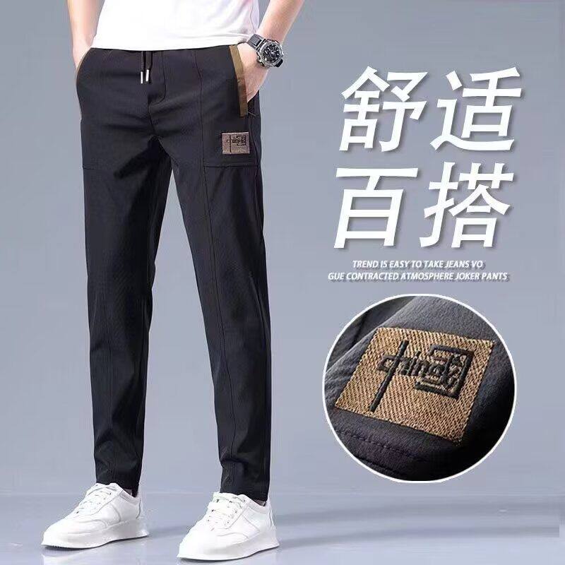 1506-1/KK1091/P39冰丝休闲裤男士宽松直筒运动裤图片