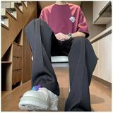1506-1/KX081/P37冰丝裤子男款宽松直筒痞帅垂坠感阔腿休闲西裤，男装西裤，星座1506-1