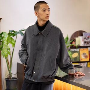 1506-1/JA7381/P74日系复古美拉德毛呢外套男图片