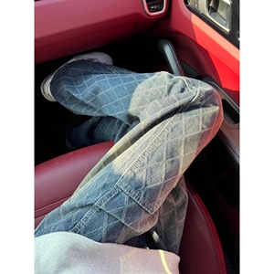 1506/KJ21131/P44大码美式复古水洗做旧牛仔裤男女设计长裤1，男装牛仔裤，星座1506-1