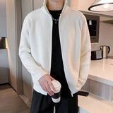 1506-1/MM2351/P49立领拉链青少年潮流纯色开衫针织外套，男装针织衫/毛衣，星座1506-1