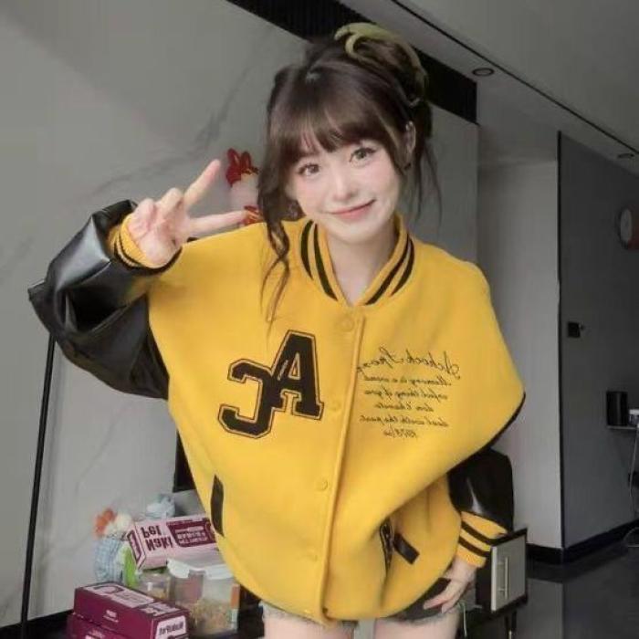 黄色翻领款