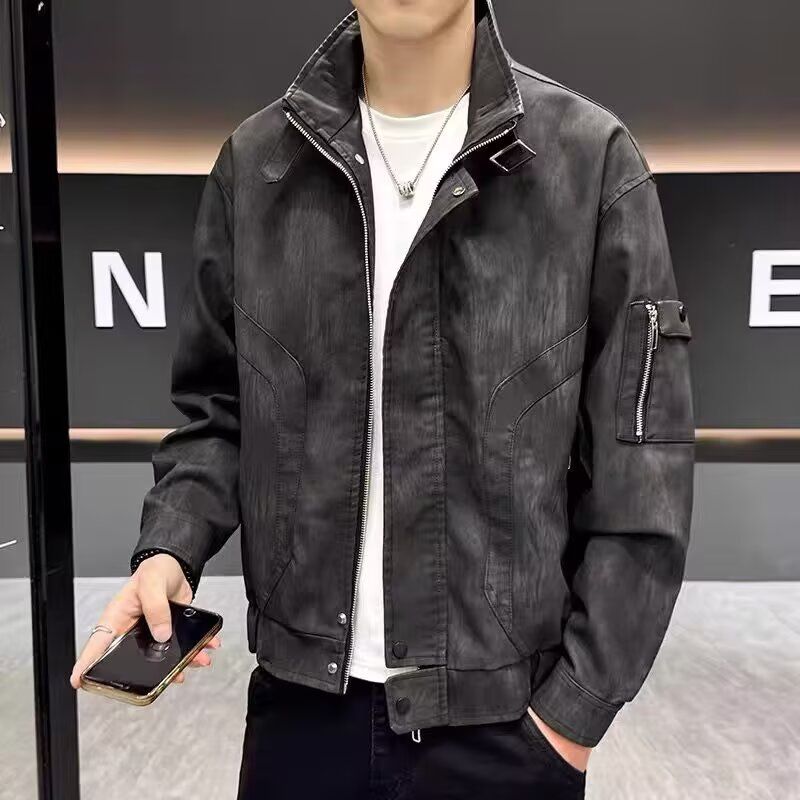 1506-1/JJ821/P61秋新款复古高街皮衣外套男,男装皮衣,星座1506-1