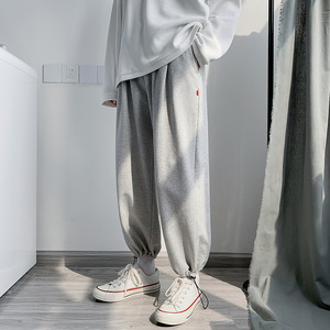 加绒加厚男士宽松潮流运动休闲裤W/加绒40