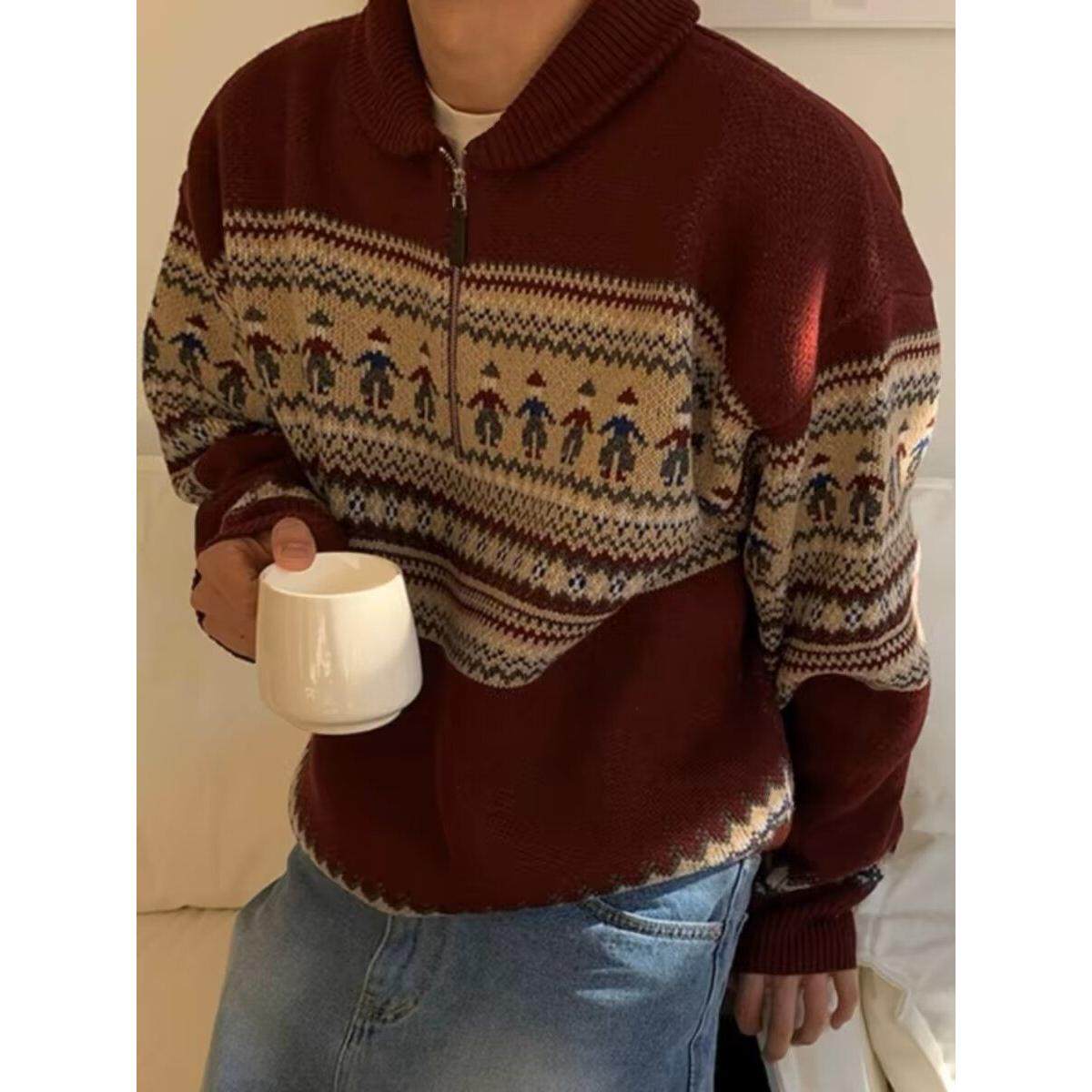 1506/M31651/P59秋冬新款开衫毛衣复古休闲慵懒风V领针织衫男1,男装针织衫/毛衣,星座1506-1