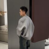 1506-1/MA10021/P55秋季新款棒球领粗针开衫纯色款，男装针织衫/毛衣，星座1506-1