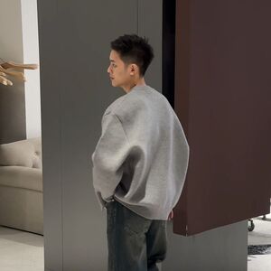 1506-1/MA10021/P55秋季新款棒球领粗针开衫纯色款图片