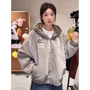 1506/MA2751/P88美式麂皮绒短款男女冬季工装夹克棉衣2图片