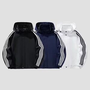 1506-1/J12561/P44欧美hiphop三条杠冲锋衣外套男图片