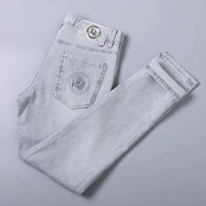 1506-1/KT3091/P52欧洲站灰色薄款修身牛仔裤男士图片