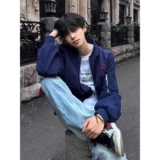 1506-1/JJ7131/P59血色暗夜烈焰乌鸦火焰教练夹克情侣外套潮，男装夹克，星座1506-1