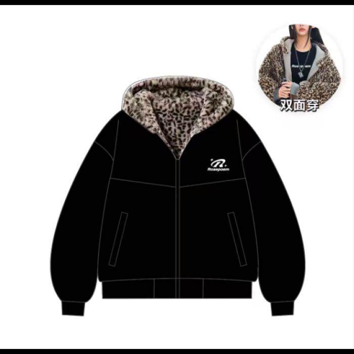 1506/MA2751/P88美式麂皮绒短款男女冬季工装夹克棉衣2图片