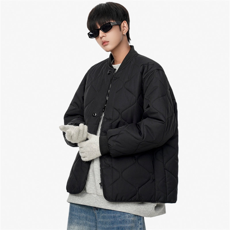 1506-1/M6081/P80冬圆领葫芦纹绗线男女复古百搭宽松棉衣外套3,男装棉衣,星座1506-1