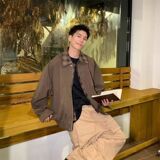 1506-1/JJK011/P68假两件夹克翻领短款棒球服夹克，男装夹克，星座1506-1
