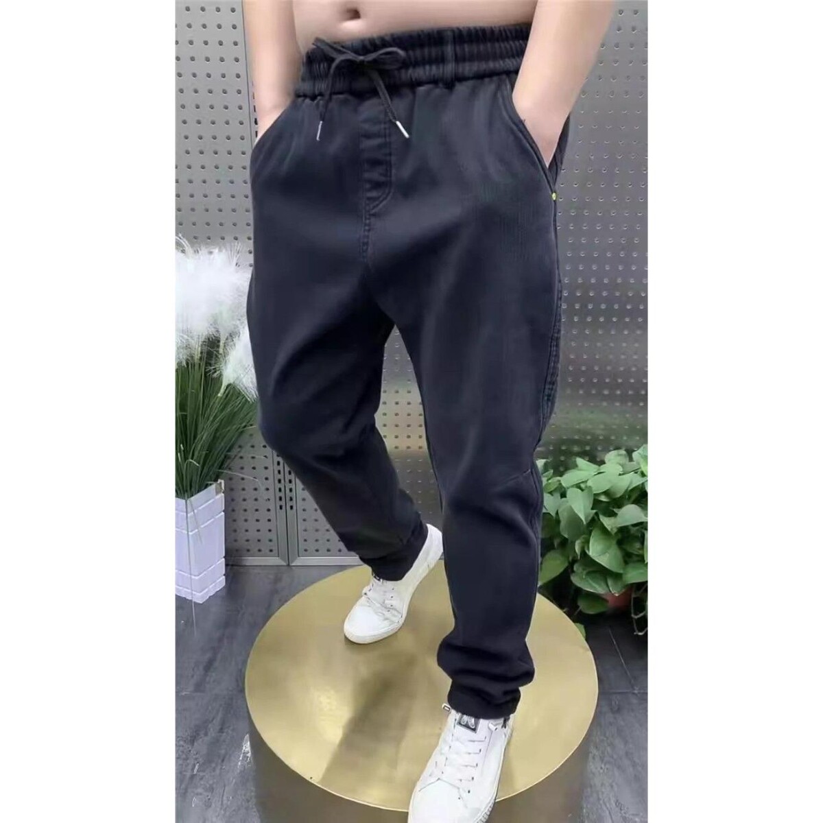 1506/KK11681/P41男士潮流百搭休闲小脚裤松紧腰潮流直筒哈伦裤2,男装休闲裤,星座1506-1