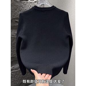 1506/MM8891/P56长袖内搭圆领纯色韩版显瘦套头毛衣上衣1图片