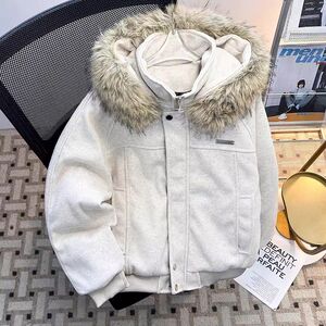 1506/M3671/P86毛呢棉服男女冬季保暖毛领拼接情侣棉衣外套1，男装棉衣，星座1506-1