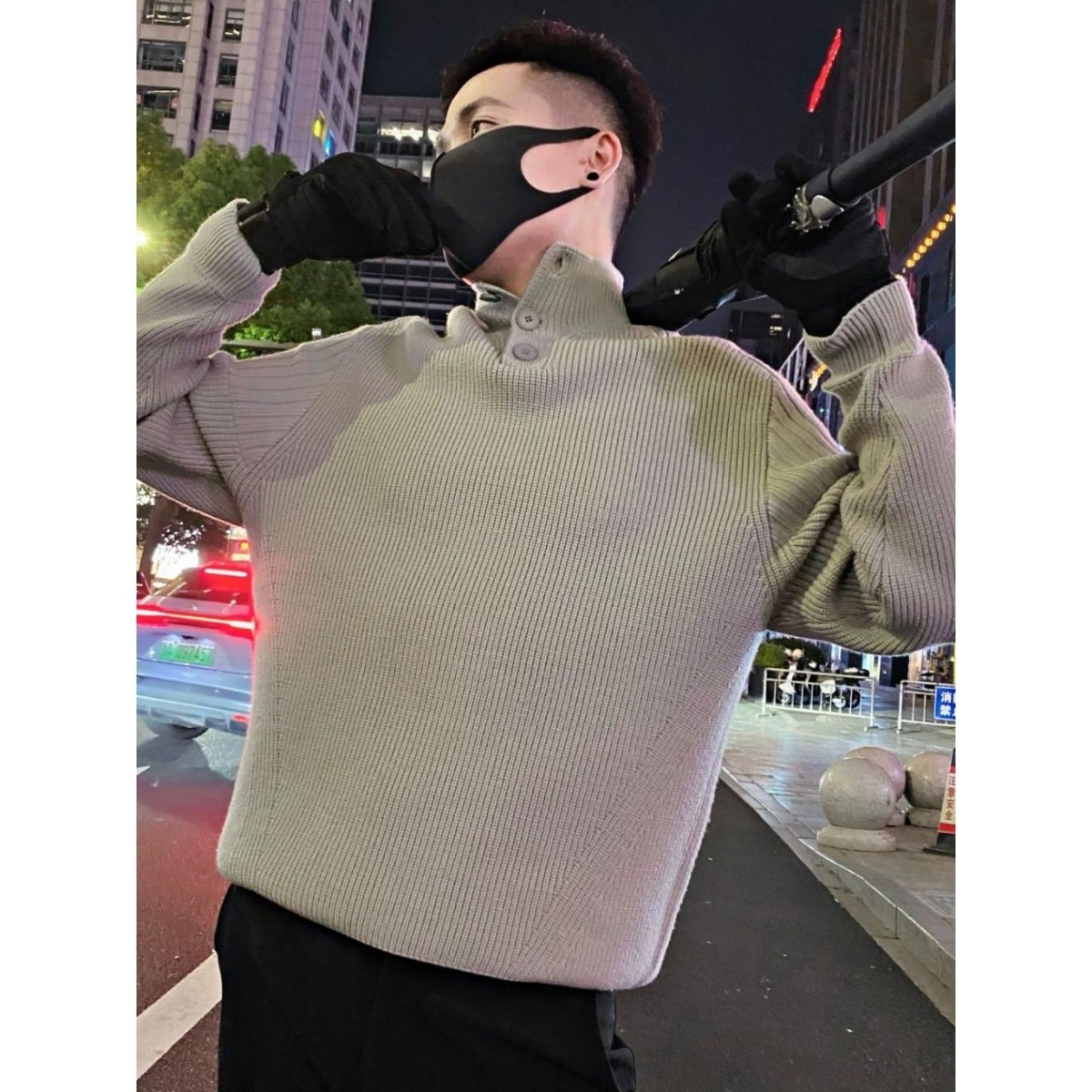 1506/M34881/P64秋冬季洋气内搭保暖拼色打底针织衫1，男装T恤，星座1506-1