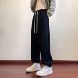 1506-1/KA7021/P44春季美式休闲痞帅深灰色刺绣卫裤男，男装休闲裤，星座1506-1