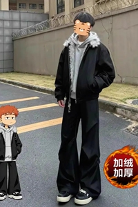 1506/MXK031/P49新款加厚加绒连帽棉衣冬装情侣棉服外套1图片