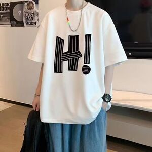 1506-1/TH12701/P30简约字母HI印花t恤男图片