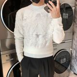 1506/MX60031/P84打底圆领提花潮流套头纯色毛衣上衣1，男装T恤，星座1506-1