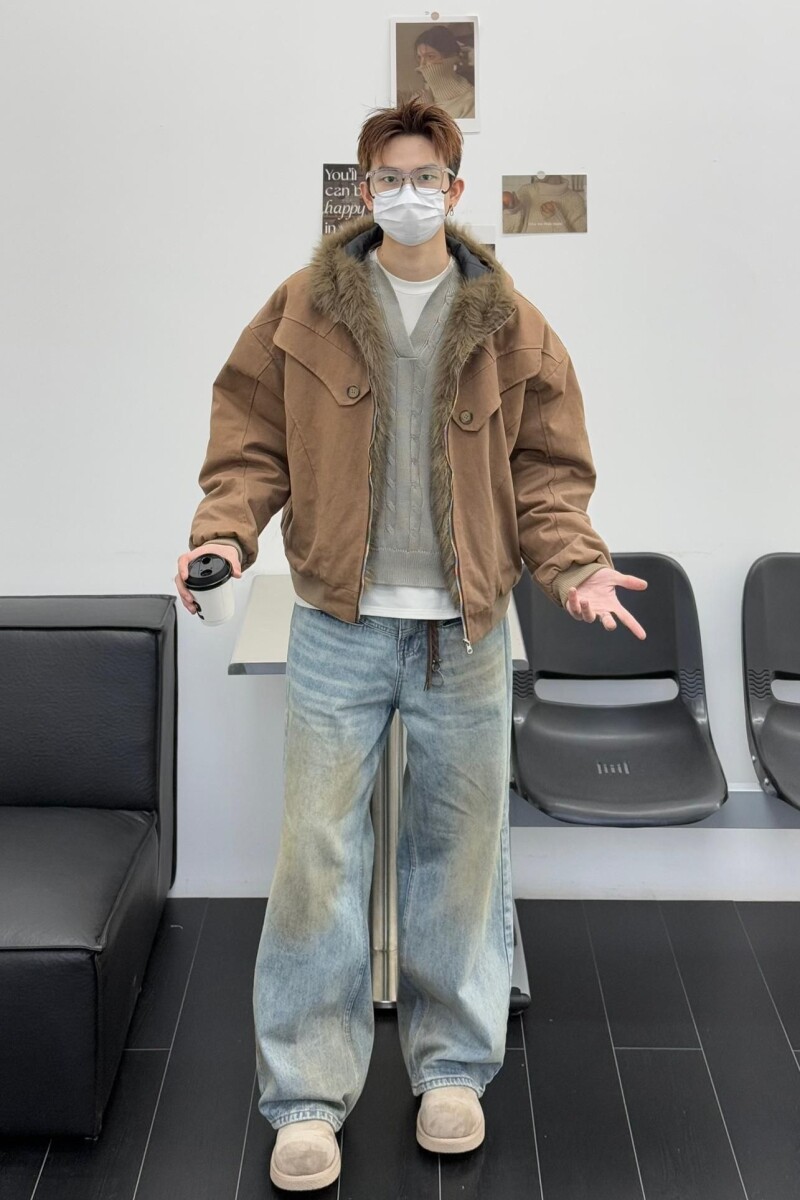 1506/MS60581/P116沫晗依美仿羊羔毛牛仔外套工装风外套1,男装工装外套,星座1506-1
