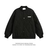 1506/BY66131/P64复古冬季菱形格子棒球服棉衣男保暖百搭棉服1，男装棉衣，星座1506-1
