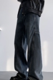 1506/K20901/P50美式复古水洗牛仔裤男设计感小众工装裤1，男装牛仔裤，星座1506-1