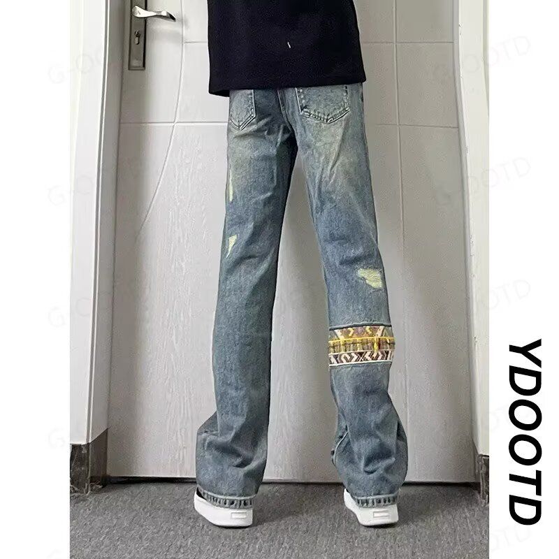 1506-1/KC4241/P61帅气潮流美式街头高级感嘻哈潮ins，男装牛仔裤，星座1506-1