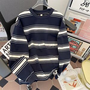 1506-1/WA1031/P50秋冬卫衣男2025年春季圆领宽松上衣港风潮流1,毛呢裤怎么搭配上衣图片