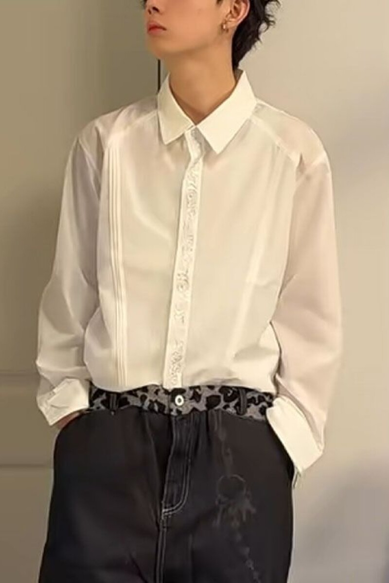 1506-1/CA67121/P44小众设计感永生花长袖衬衫男,男装衬衫,星座1506-1