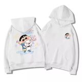 1506-1/WCM1621/P50银狐绒日系蜡笔小新印花连帽卫衣男，男装卫衣，星座1506-1