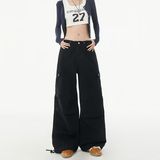 1506-1/KL90021/P85春季新款美式褶皱卫裤男痞帅微喇弯刀休闲裤子，男装休闲裤，星座1506-1