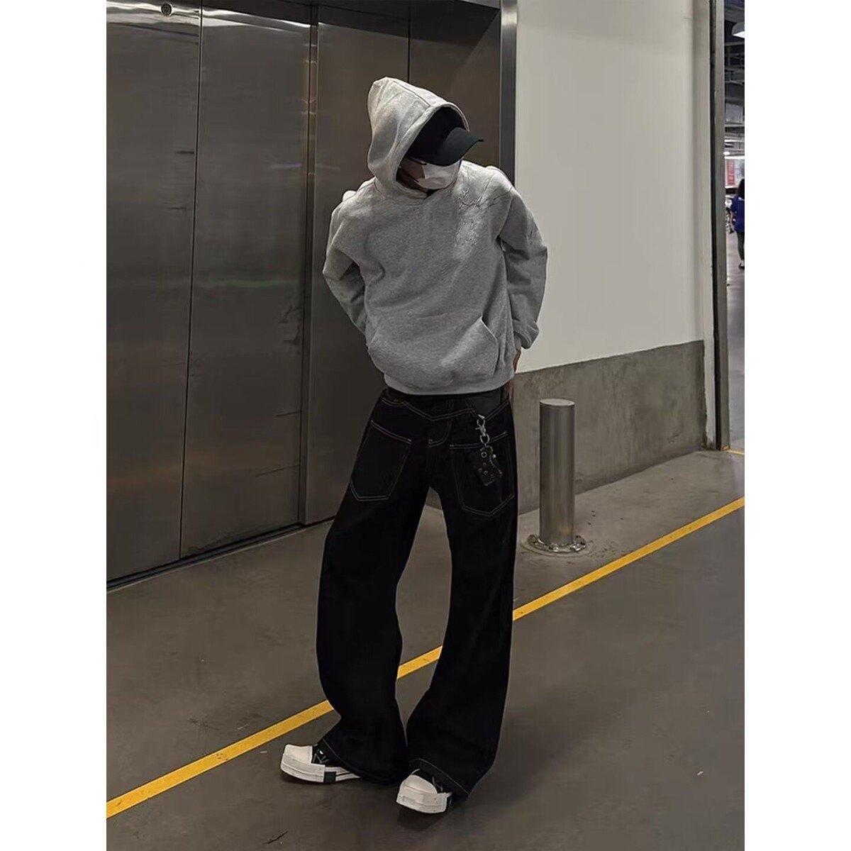 1506-1/WW59111/P44连帽套头卫衣男女春秋宽松外套图片