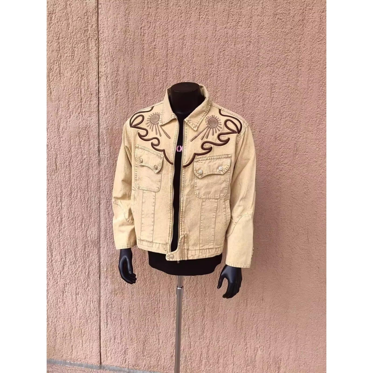 1506-1/J25731/P88秋季新款时尚宽松休闲通勤宽松女白色牛仔套装，男装休闲套装，星座1506-1