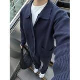 1506-1/MM2551/P62韩版翻领针织开衫潮牌，男装卫衣，星座1506-1