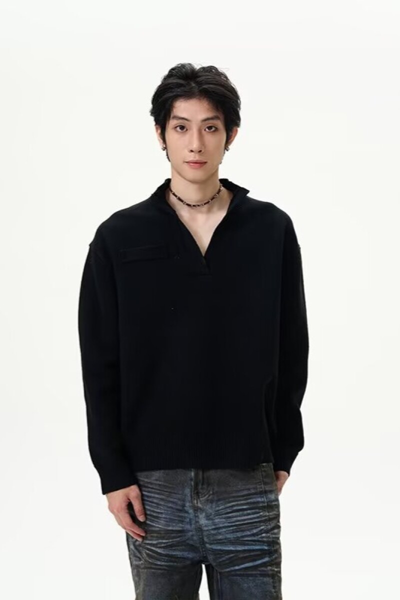 1506/MM51031/P56美式复古休闲慵懒风V领针织衫男纯色外套2,男装针织衫/毛衣,星座1506-1