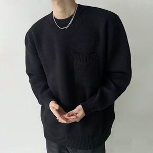 1506/M73751/P55圆领毛衣针织衫男潮牌帅气秋冬季打底衫2图片