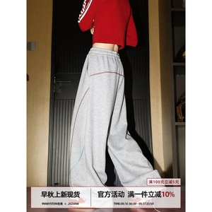 1506-1/KK1061/P37男生卫裤高个子潮流宽松阔腿休闲运动图片