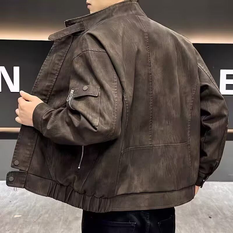1506-1/JJ821/P61秋新款复古高街皮衣外套男,男装皮衣,星座1506-1