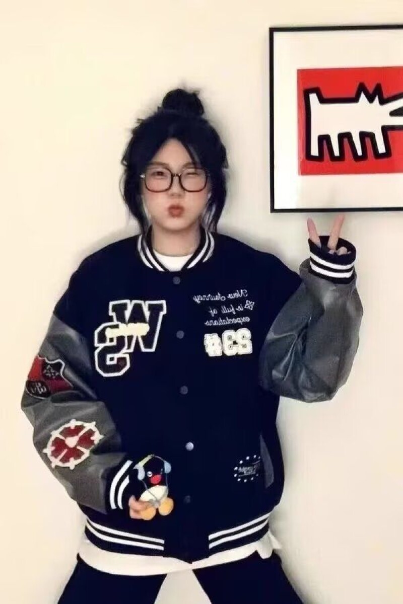 1506-1/JJ7261/P66潮牌情侣美式植绒毛巾刺绣棒球服，女装职业装，星座1506-1