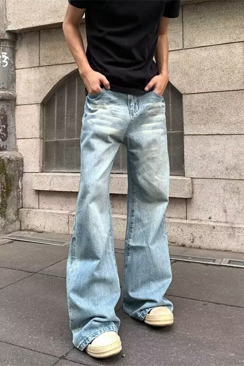 1506-1/K6901/P46显瘦牛仔裤男宽松直筒百搭休闲裤图片