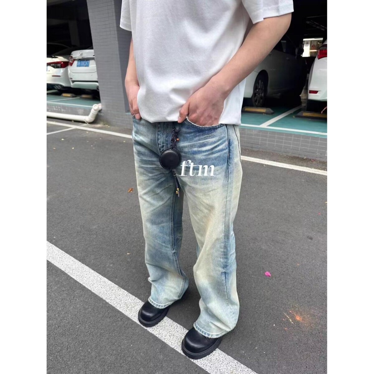 1506-1/K83731/P50莱赛尔浅色牛仔裤男女宽松直筒长裤,男装牛仔裤,星座1506-1