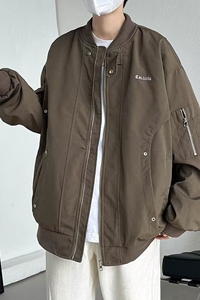 1506-1/J2661/P64秋季复古街头百搭外套潮牌机能宽松棒球服图片