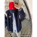 1506-1/Q6680/P59复古高级感学院风棒球服外套女潮牌宽松休闲夹克，男装夹克，星座1506-1