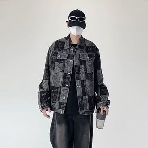 1506-1/J3751/P64潮牌宽松痞帅高街高级感夹克秋装男图片
