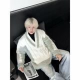 1506/MX0491/P62小众美式v领毛衣男款秋冬毛衫宽松针织衫1，男装针织衫/毛衣，星座1506-1